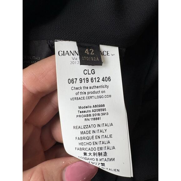 Versace strapless black tube dress size 8 silk/polyester NWT - Picture 14 of 15